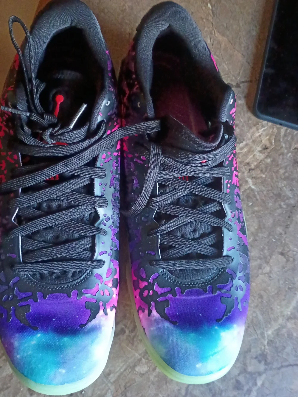 Jordan Zion 3 Galaxy Basketball Shoes Black Pink Purple size 11